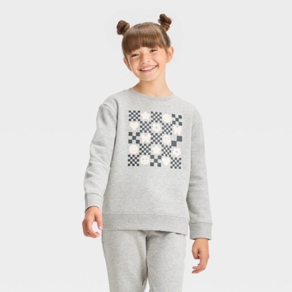 {Cat & Jack} Gray Crewneck Sweatshirt